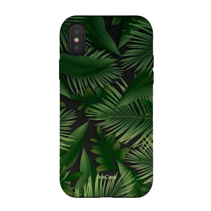 iPhone Xs / X StrongFit Tropical Leaves I by ArtsCase