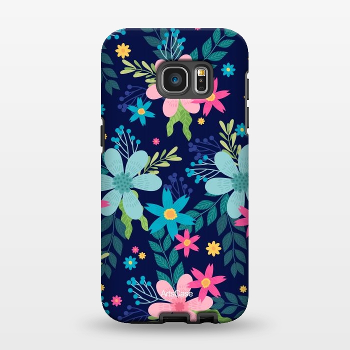Galaxy S7 EDGE StrongFit Rain of Colors and Flowers by ArtsCase