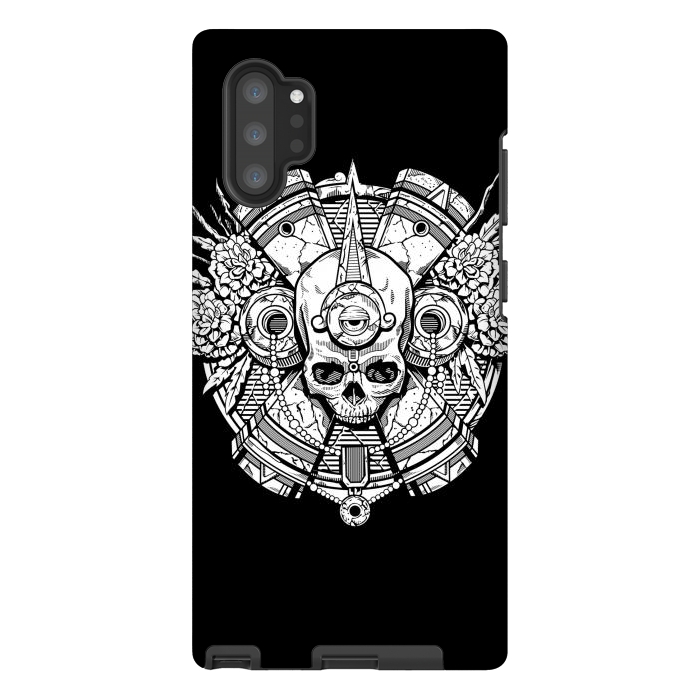 Galaxy Note 10 plus StrongFit Aztec Skull by Winston