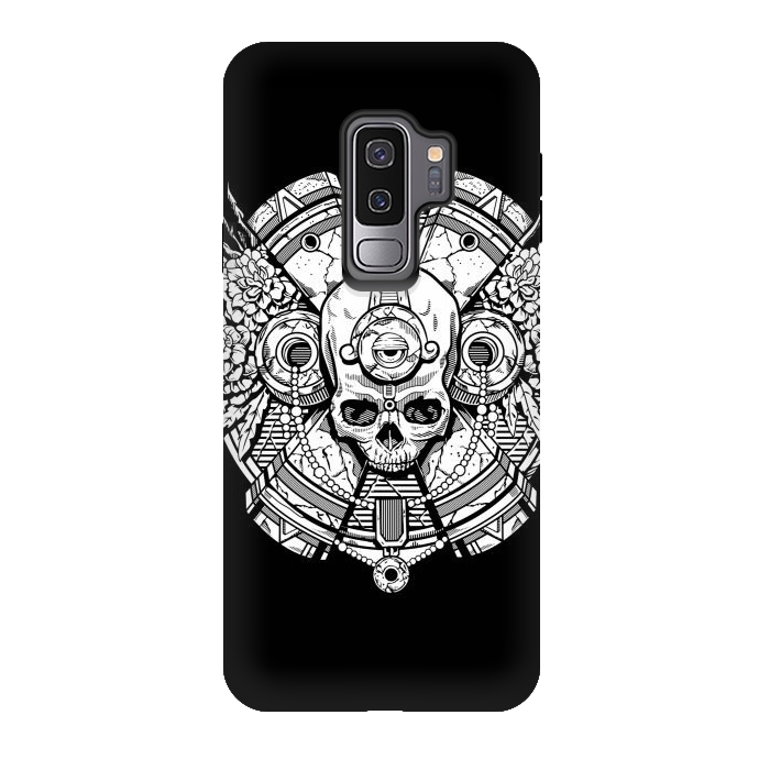 Galaxy S9 plus StrongFit Aztec Skull by Winston