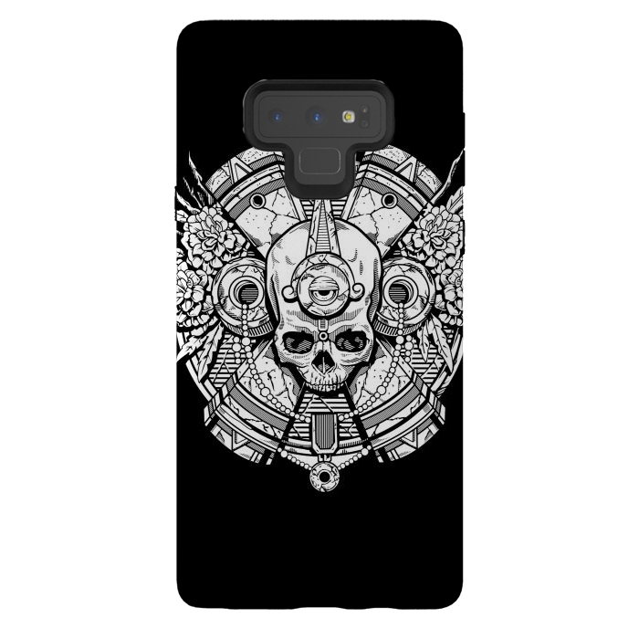 Galaxy Note 9 StrongFit Aztec Skull by Winston