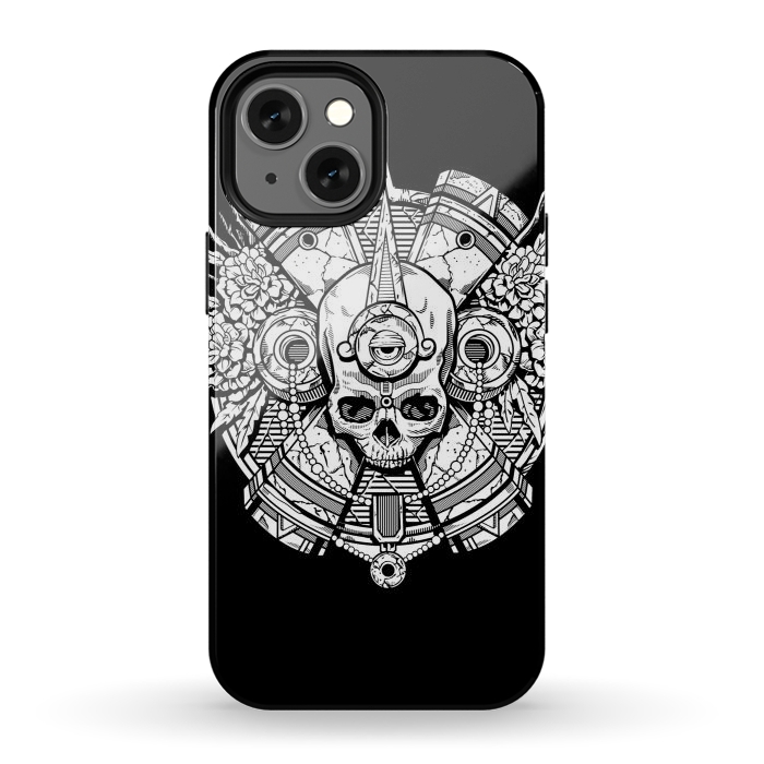 iPhone 13 mini StrongFit Aztec Skull by Winston