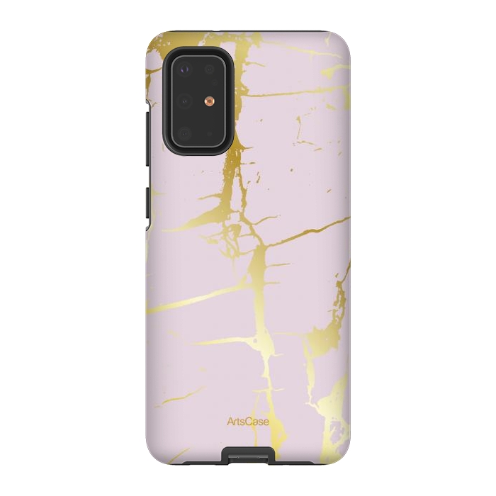 Galaxy S20 Plus StrongFit Marble Gold Grunge by ArtsCase