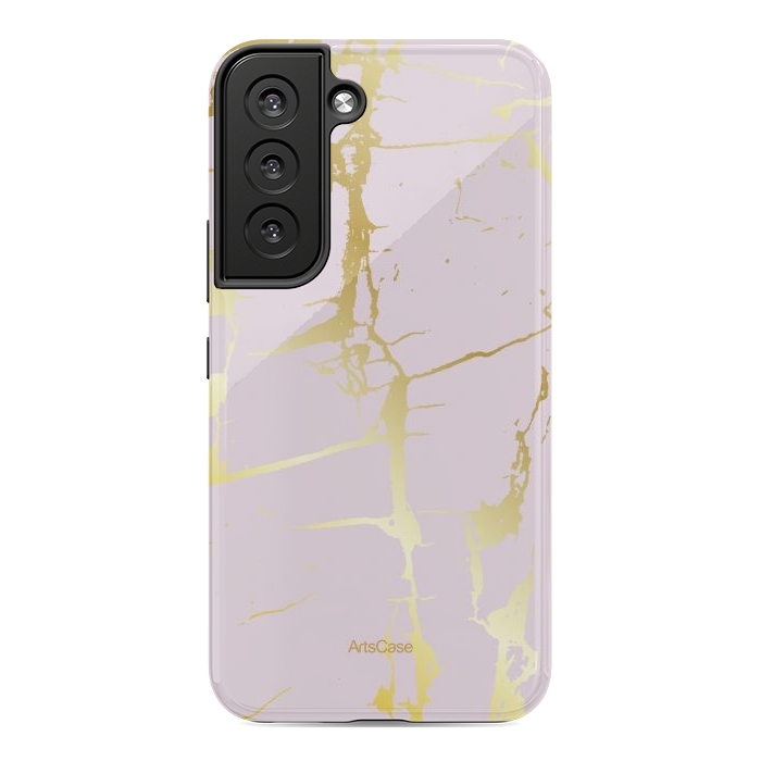 Galaxy S22 StrongFit Marble Gold Grunge by ArtsCase