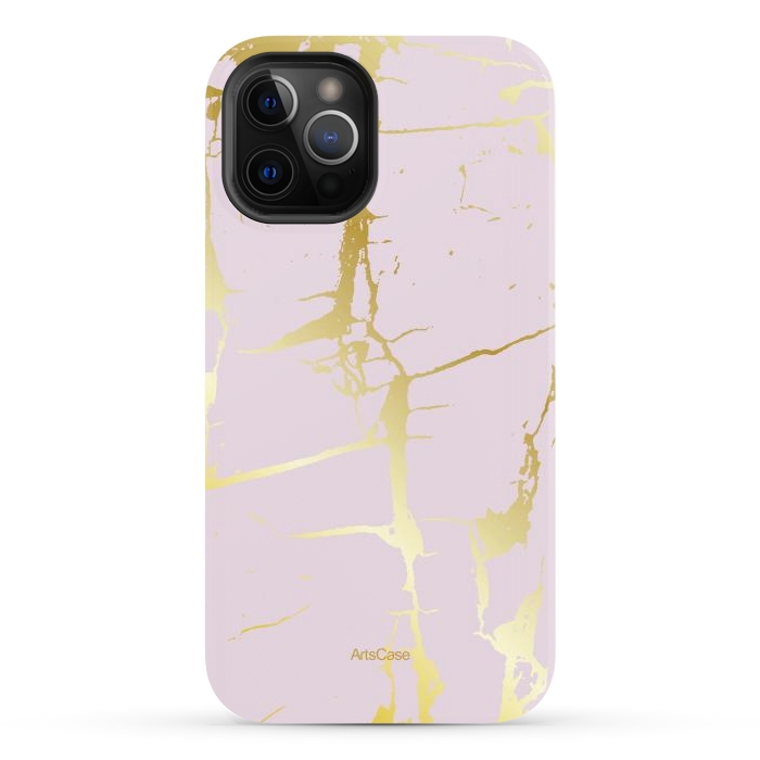iPhone 12 Pro Max StrongFit Marble Gold Grunge by ArtsCase