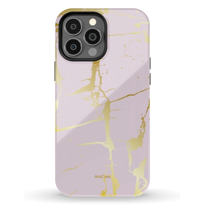 iPhone 13 Pro Max StrongFit Marble Gold Grunge by ArtsCase