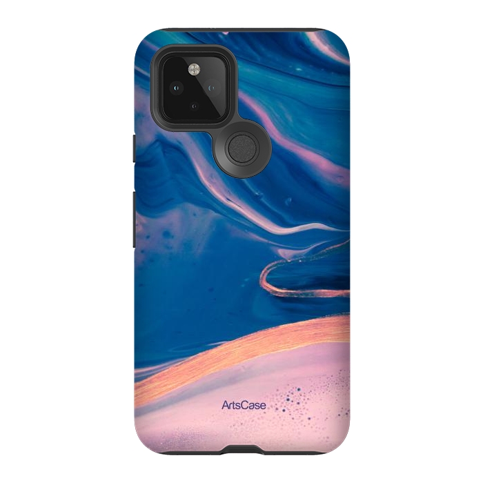 Pixel 5 StrongFit Acrylic Paint Abstract Marbling by ArtsCase