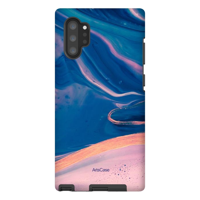 Galaxy Note 10 plus StrongFit Acrylic Paint Abstract Marbling by ArtsCase