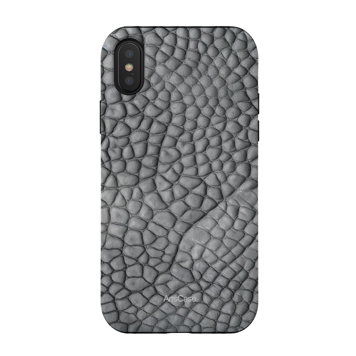 iPhone Xs / X StrongFit Gray Snake Skin by ArtsCase