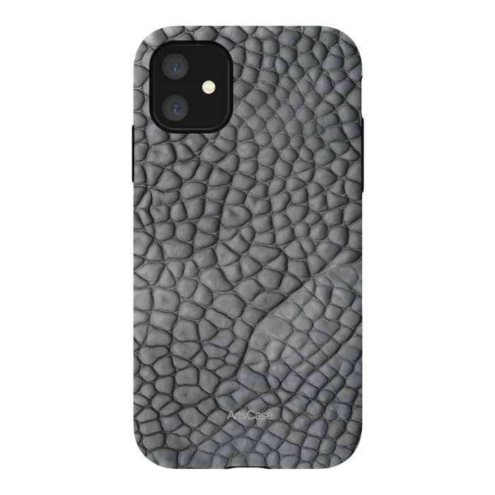 iPhone 11 StrongFit Gray Snake Skin by ArtsCase