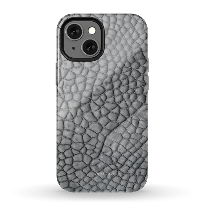 iPhone 12 mini StrongFit Gray Snake Skin by ArtsCase