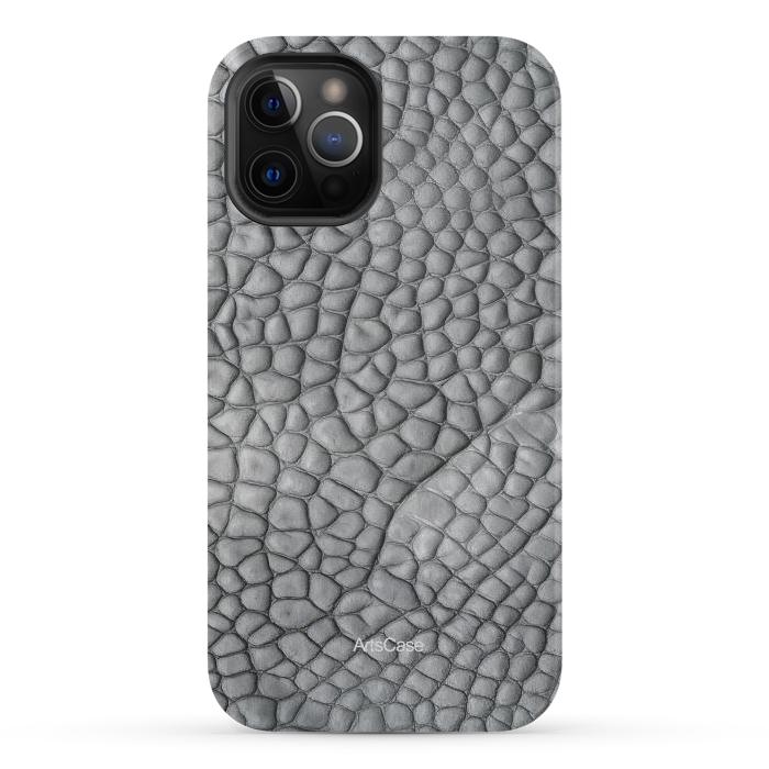 iPhone 12 Pro StrongFit Gray Snake Skin by ArtsCase