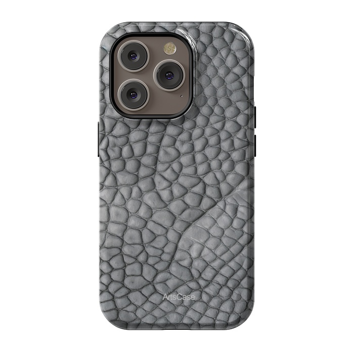 iPhone 14 Pro StrongFit Gray Snake Skin by ArtsCase