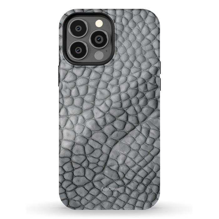 iPhone 13 Pro Max StrongFit Gray Snake Skin by ArtsCase