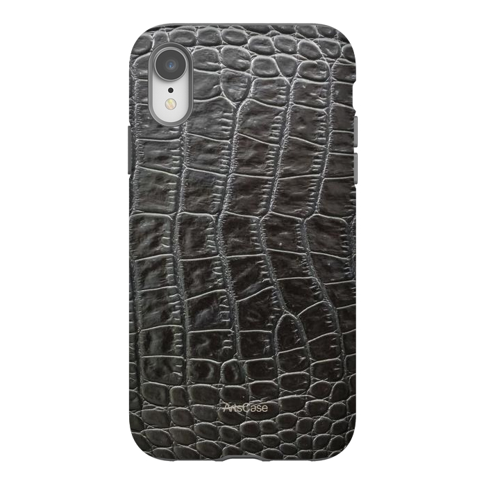 iPhone Xr StrongFit Snake Leather by ArtsCase