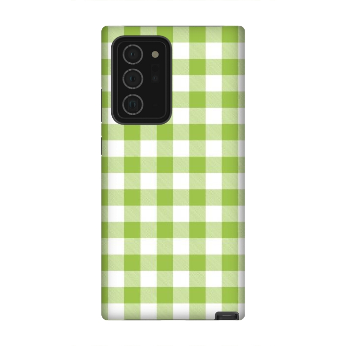 Galaxy Note 20 Ultra StrongFit Green Plaid by ArtsCase