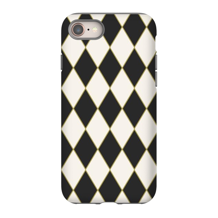 iPhone 8 StrongFit Black Plaid by ArtsCase