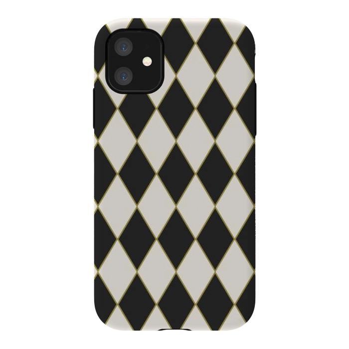 iPhone 11 StrongFit Black Plaid by ArtsCase