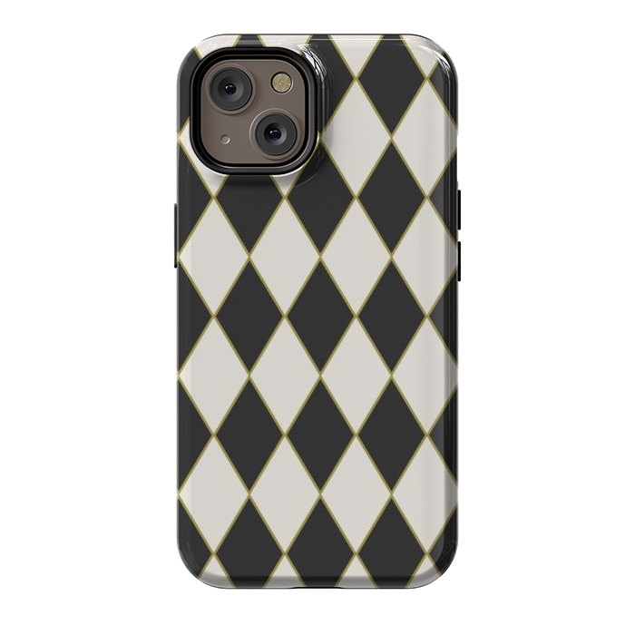 iPhone 14 StrongFit Black Plaid by ArtsCase