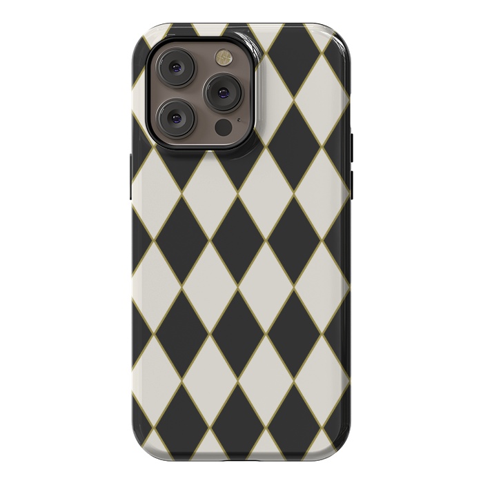 iPhone 14 Pro max StrongFit Black Plaid by ArtsCase