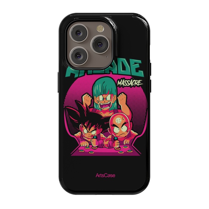 iPhone 14 Pro StrongFit Ultimate Gaming Armor: Arcade-Themed. by ArtsCase