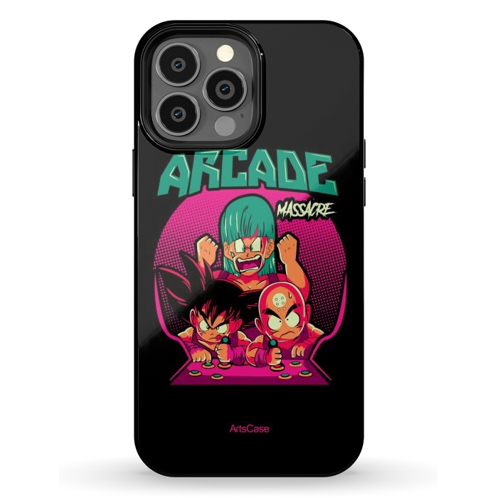 iPhone 13 Pro Max StrongFit Ultimate Gaming Armor: Arcade-Themed. by ArtsCase