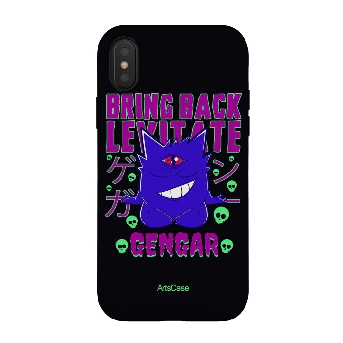 iPhone Xs / X StrongFit Hauntingly Delightful: Bring Home the Mischief with Gengar-Inspired by ArtsCase
