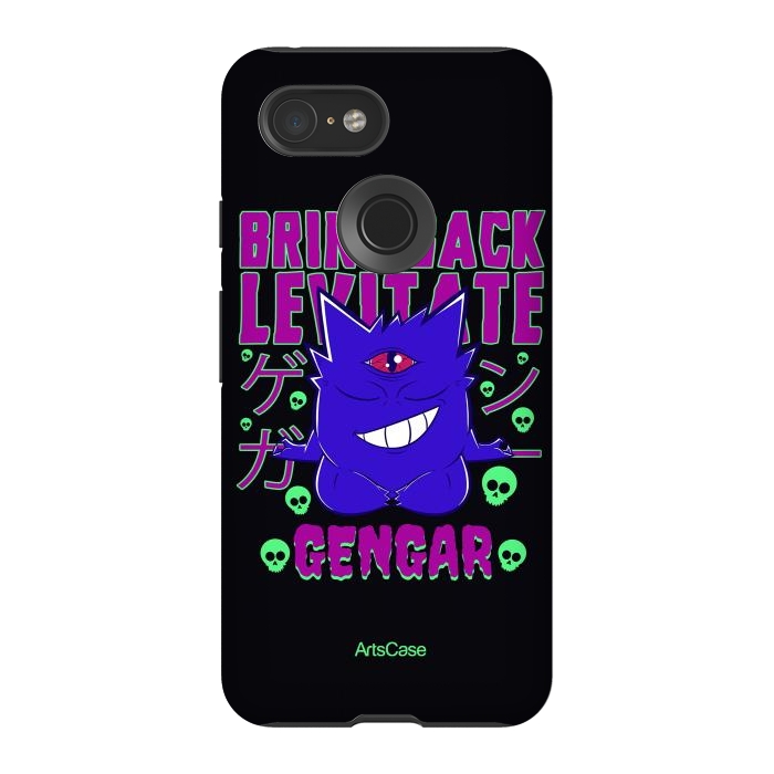 Pixel 3 StrongFit Hauntingly Delightful: Bring Home the Mischief with Gengar-Inspired by ArtsCase
