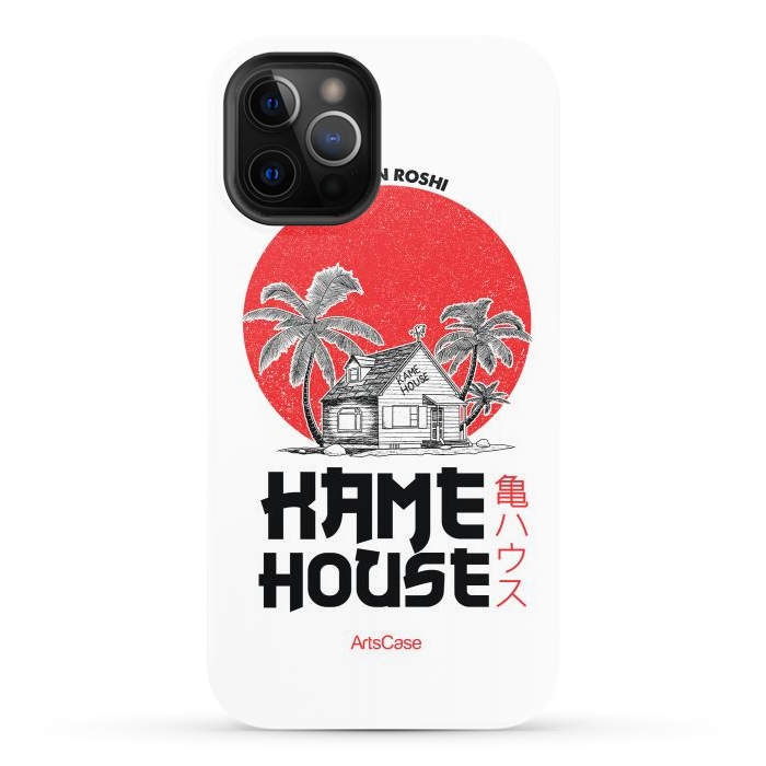 iPhone 12 Pro StrongFit Channel Your Inner Turtle Hermit: Explore Kame House-Themed by ArtsCase