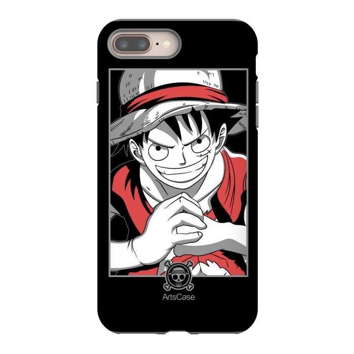 iPhone 8 plus StrongFit Gear Up for Adventure: Unleash Your Inner Pirate with Captivating Luffy by ArtsCase