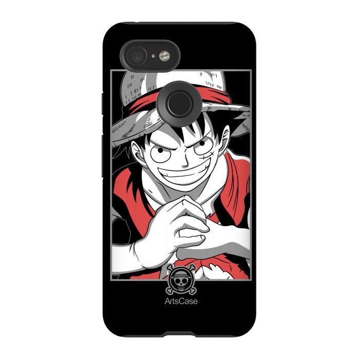 Pixel 3 StrongFit Gear Up for Adventure: Unleash Your Inner Pirate with Captivating Luffy by ArtsCase