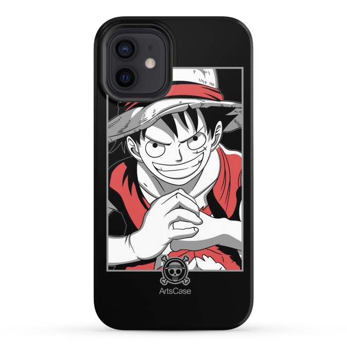 iPhone 12 StrongFit Gear Up for Adventure: Unleash Your Inner Pirate with Captivating Luffy by ArtsCase