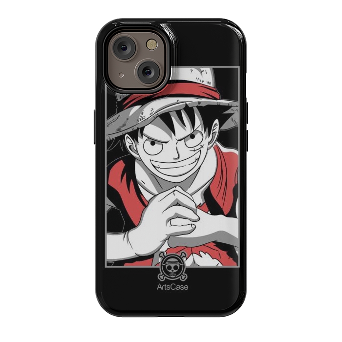 iPhone 14 StrongFit Gear Up for Adventure: Unleash Your Inner Pirate with Captivating Luffy by ArtsCase