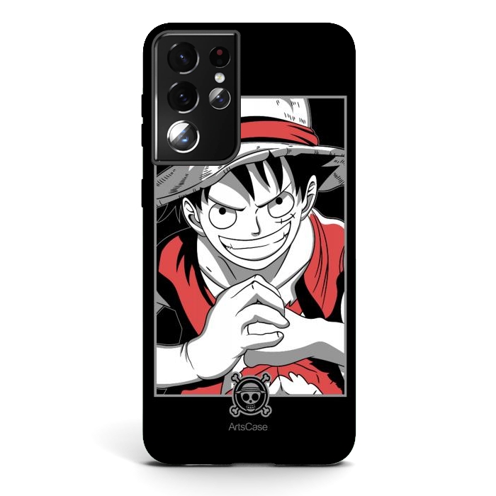 Galaxy S21 ultra StrongFit Gear Up for Adventure: Unleash Your Inner Pirate with Captivating Luffy by ArtsCase