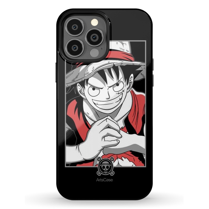 iPhone 13 Pro Max StrongFit Gear Up for Adventure: Unleash Your Inner Pirate with Captivating Luffy by ArtsCase