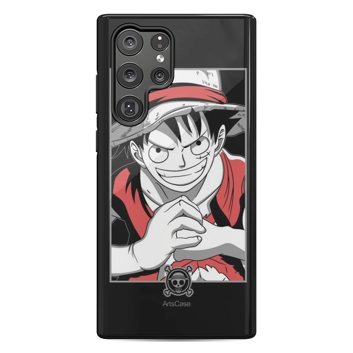 Galaxy S22 Ultra StrongFit Gear Up for Adventure: Unleash Your Inner Pirate with Captivating Luffy by ArtsCase
