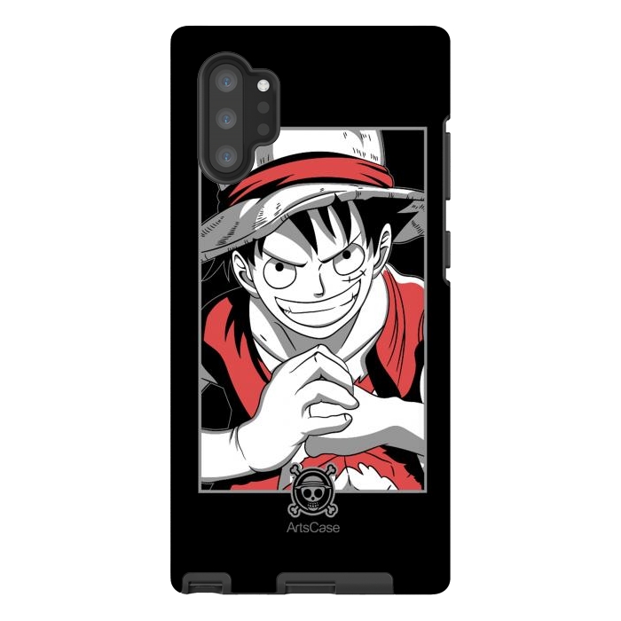 Galaxy Note 10 plus StrongFit Gear Up for Adventure: Unleash Your Inner Pirate with Captivating Luffy by ArtsCase