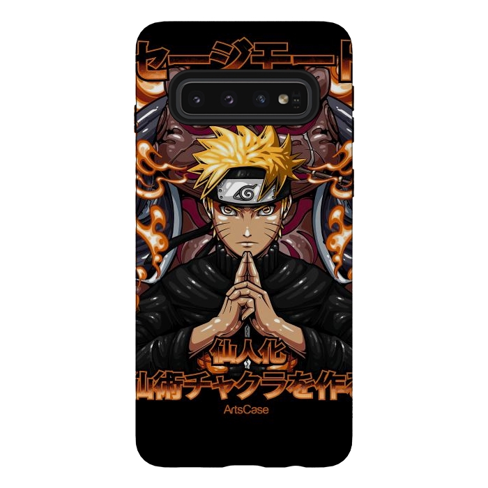 Galaxy S10 StrongFit Embrace the Ninja Way: Discover a World of Courage and Strength with Naruto-Inspired by ArtsCase
