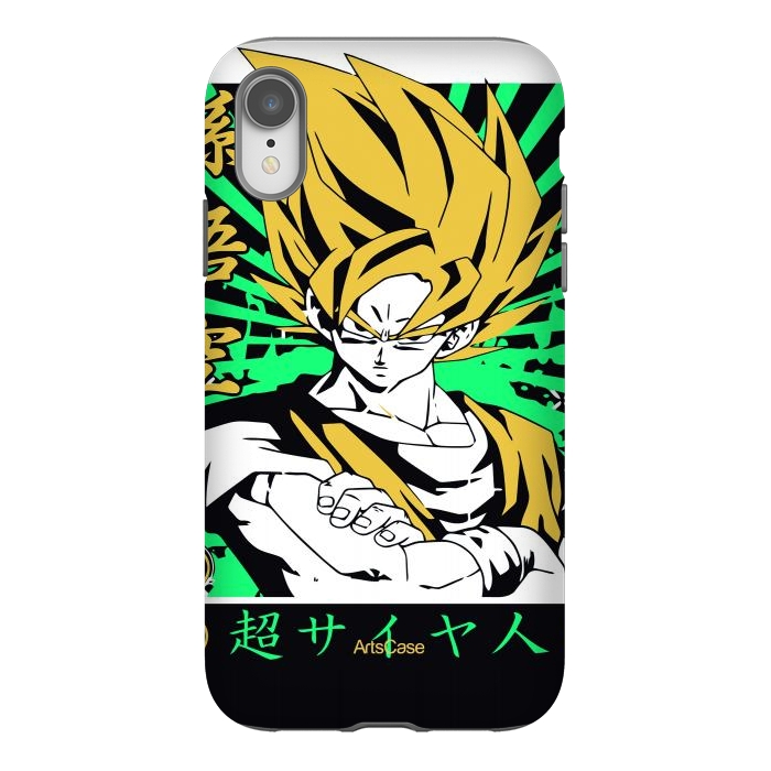 iPhone Xr StrongFit Unleash the Inner Warrior: Transform Your Collection with Super Saiyan-Inspired by ArtsCase