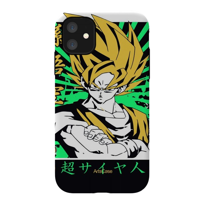iPhone 11 StrongFit Unleash the Inner Warrior: Transform Your Collection with Super Saiyan-Inspired by ArtsCase