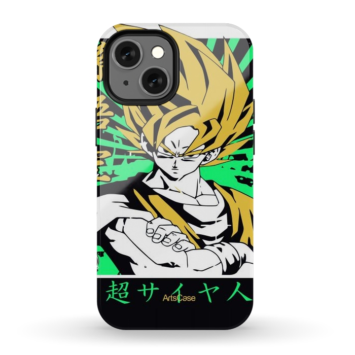 iPhone 12 mini StrongFit Unleash the Inner Warrior: Transform Your Collection with Super Saiyan-Inspired by ArtsCase