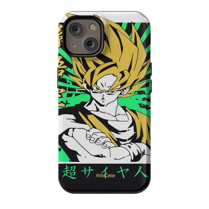 iPhone 14 StrongFit Unleash the Inner Warrior: Transform Your Collection with Super Saiyan-Inspired by ArtsCase