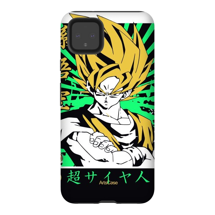 Pixel 4XL StrongFit Unleash the Inner Warrior: Transform Your Collection with Super Saiyan-Inspired by ArtsCase