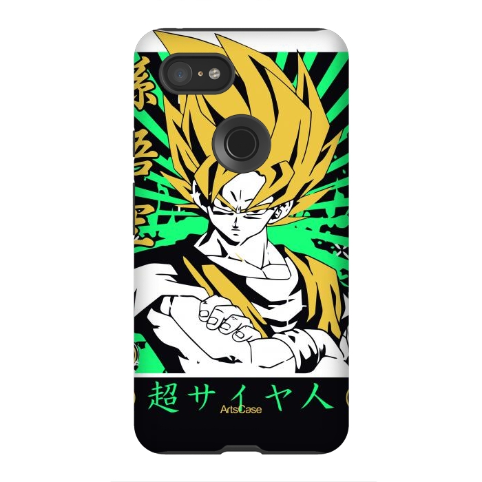 Pixel 3XL StrongFit Unleash the Inner Warrior: Transform Your Collection with Super Saiyan-Inspired by ArtsCase
