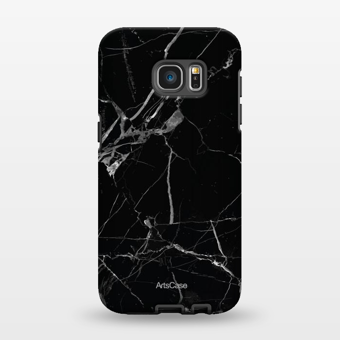 Galaxy S7 EDGE StrongFit Noir Marble by ArtsCase