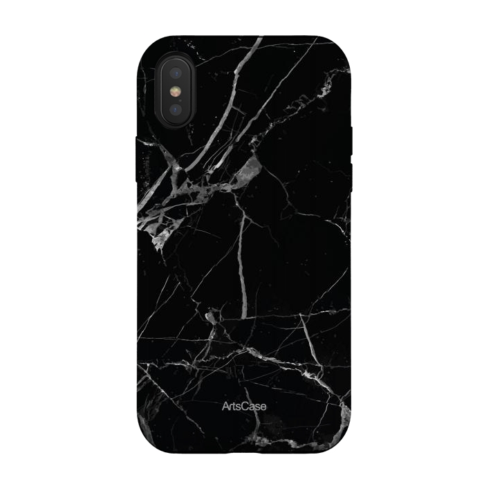 iPhone Xs / X StrongFit Noir Marble by ArtsCase