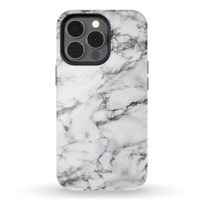iPhone 13 pro StrongFit White Satin  by ArtsCase