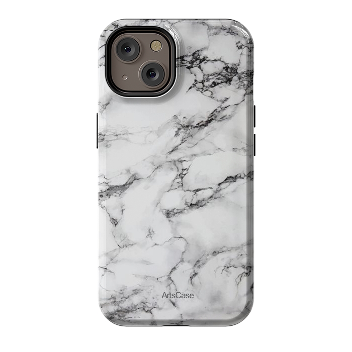 iPhone 14 StrongFit White Satin  by ArtsCase