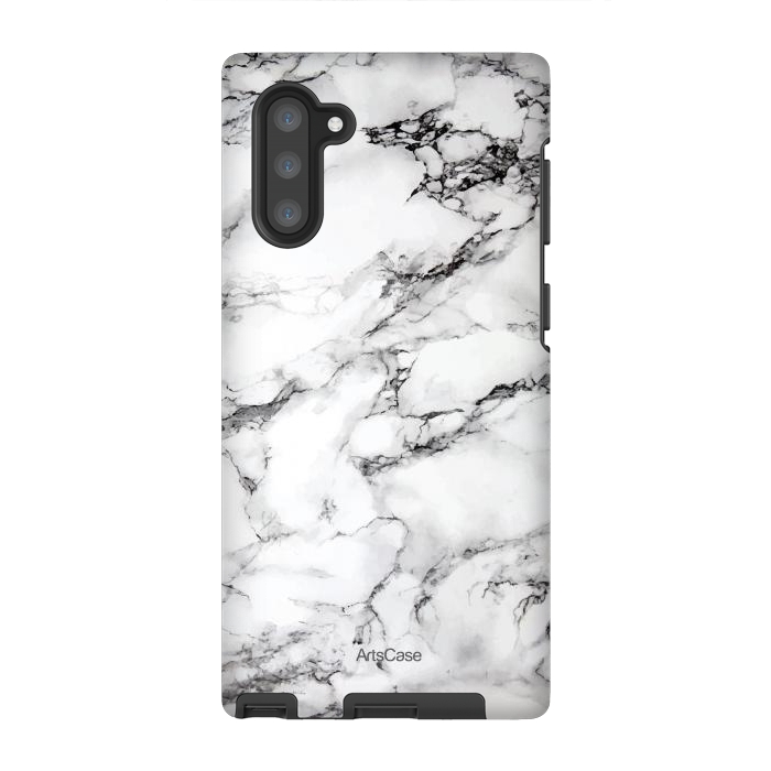 Galaxy Note 10 StrongFit White Satin  by ArtsCase