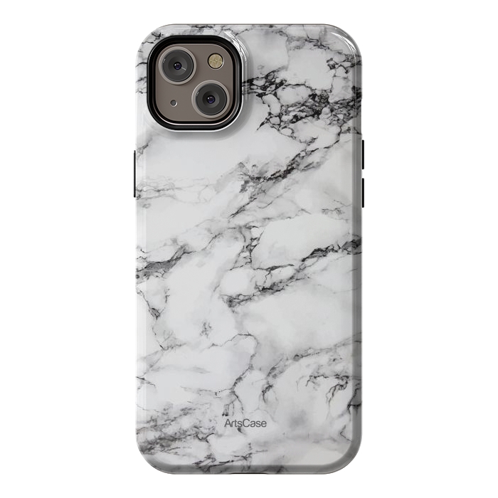 iPhone 14 Plus StrongFit White Satin  by ArtsCase